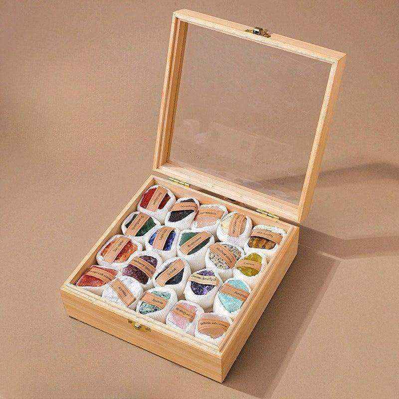 20 Hand-Selected Crystal Set Luxe Wooden Box - Cherish And Love