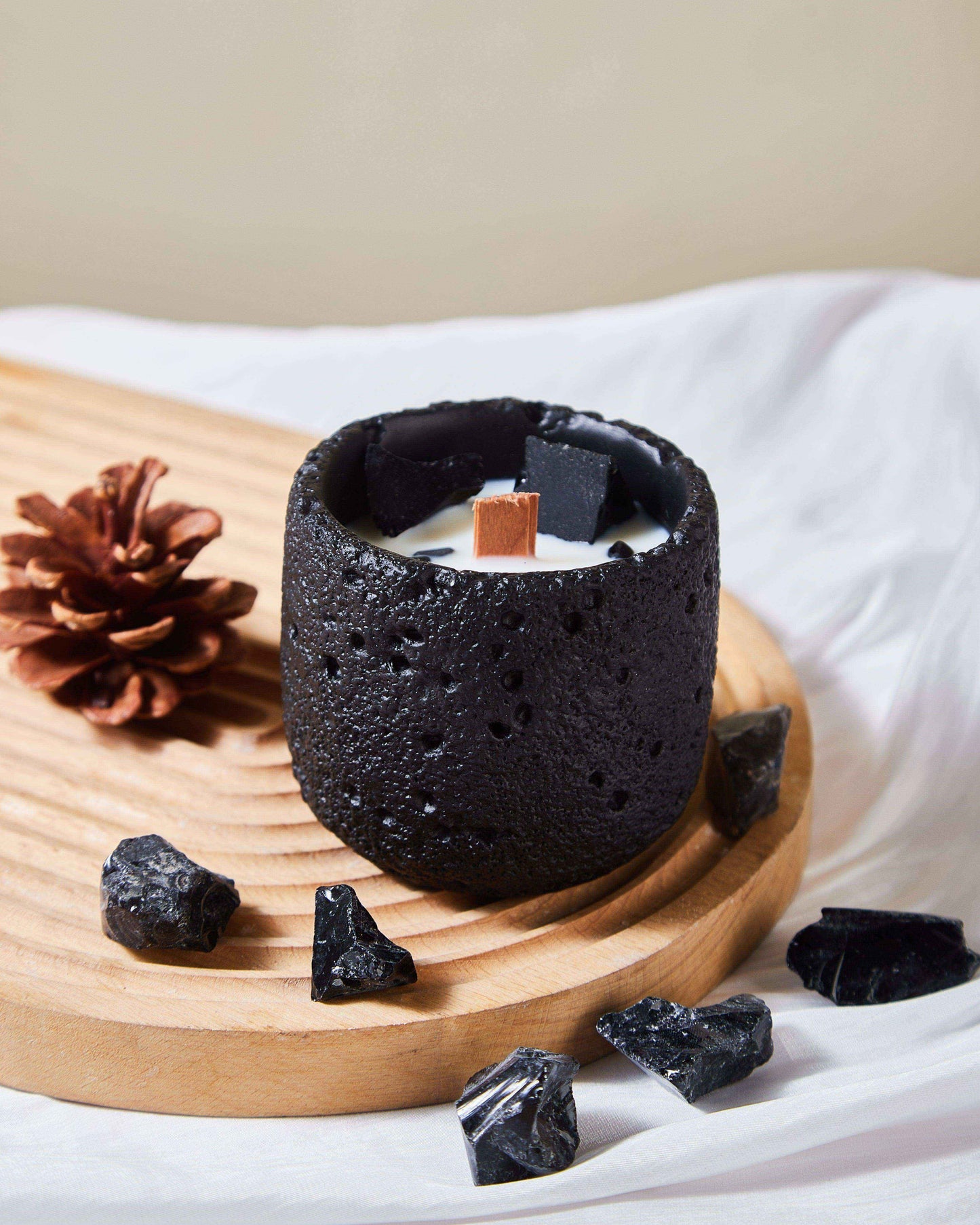 Obsidian Candle Meteor-Shaped Cup - Cherish And Love