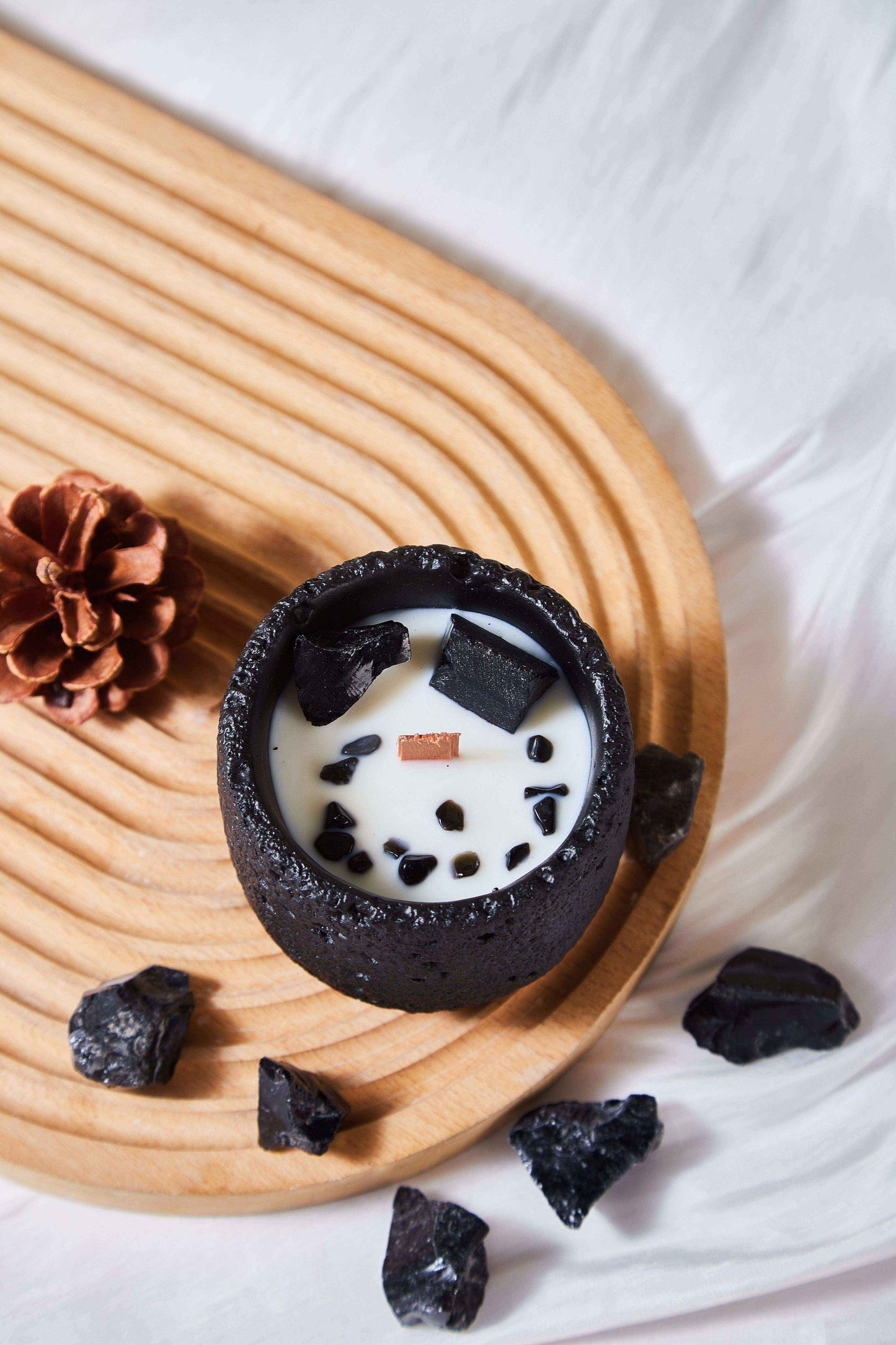 Obsidian Candle Meteor-Shaped Cup - Cherish And Love