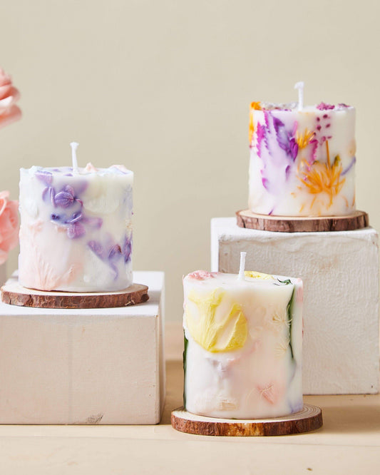 Confident Aura Blossom Serenity Candle Trio Set - Cherish And Love