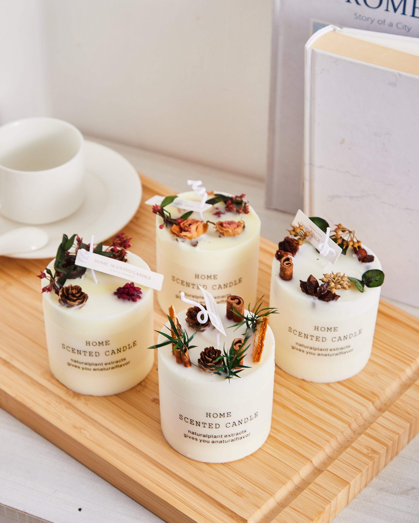 Floral Harmony Candle Curated Quartet Set - Cherish And Love